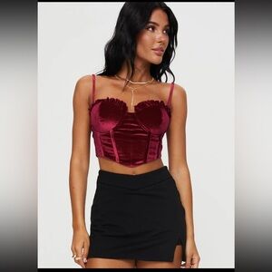 NWT princess Polly velvet crop top